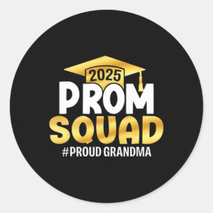 Prom Squad 2025 Graduate Prom Cl von 2025 Proud Gr Runder Aufkleber
