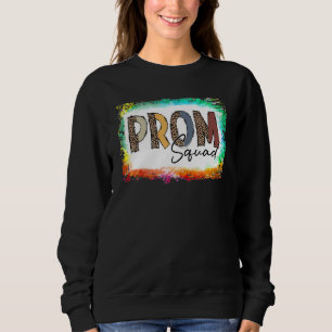 Prom Squad Leopard Bleached Abschluss Family Matc Sweatshirt