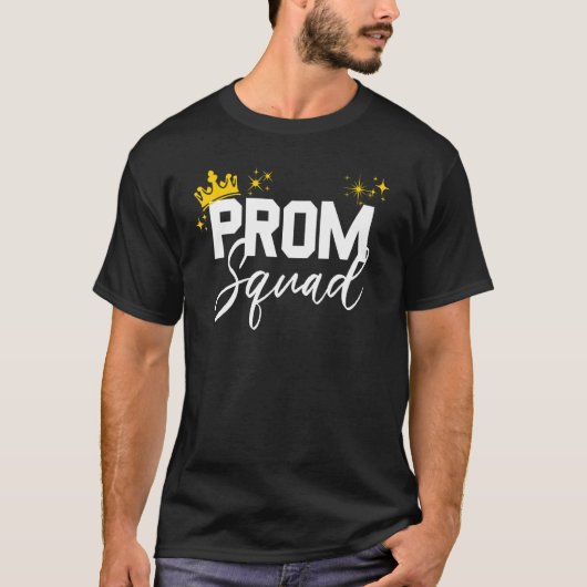 Prom Squad Senior für Prom Abschluss Matching Par T-Shirt (Vorderseite)