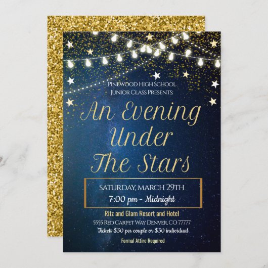 Prom-Tanzeinladung Einladung (Vorne/Hinten)