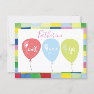 Prom Tanzvorschubballon Karte