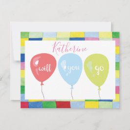 Prom Tanzvorschubballon Karte