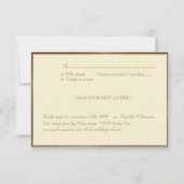 PROM UAWG, Great Gatsby, Gold auf Elfenbein Einladung (Rückseite)