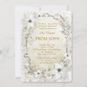 Prom Winter Senior Junior, weiß Gold, silber Einladung (Vorderseite)