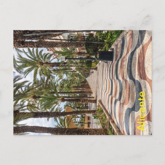 Promenade, Alicante, Costa Blanca, Spanien Postkarte (Vorderseite)