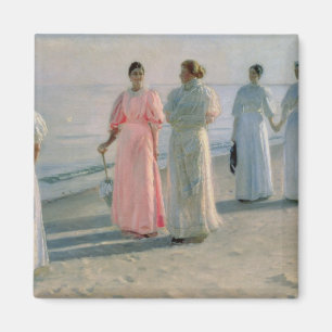 Promenade auf dem Strand Magnet