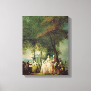Promenade bei Longchamp, c.1760 Leinwanddruck