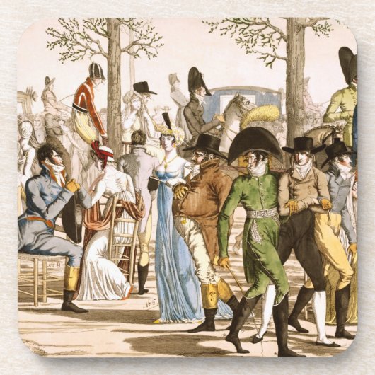 Promenade bei Longchamps, 1802 (Stich) Untersetzer (Vorderseite)