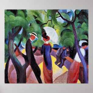 Promenade bis August Macke Poster