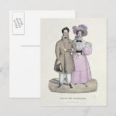 Promenade Bourgeoise Postkarte (Vorne/Hinten)