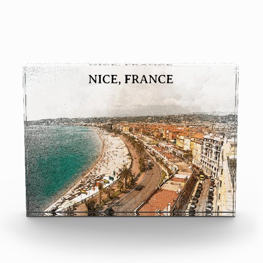 Promenade des Anglais in Nizza Fotoblock (Vorderseite)