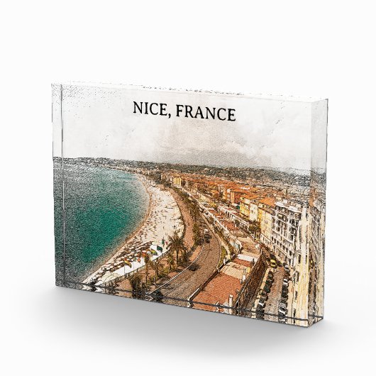 Promenade des Anglais in Nizza Fotoblock (Rechts)