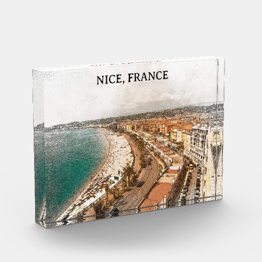 Promenade des Anglais in Nizza Fotoblock (Links)