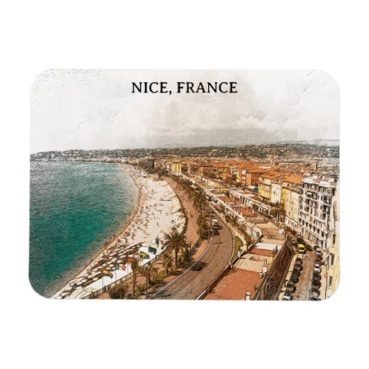 Promenade des Anglais in Nizza Magnet (Horizontal)