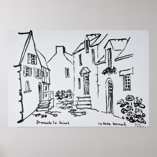 Promenade du Ruicard | La Roche-Bernard, Brittany Poster (Vorne)