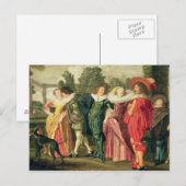 Promenade im Garten, c.1623 Postkarte (Vorne/Hinten)