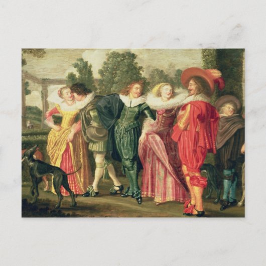 Promenade im Garten, c.1623 Postkarte (Vorderseite)