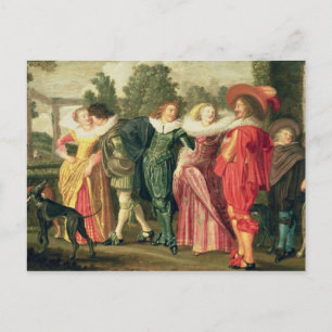 Promenade im Garten, c.1623 Postkarte