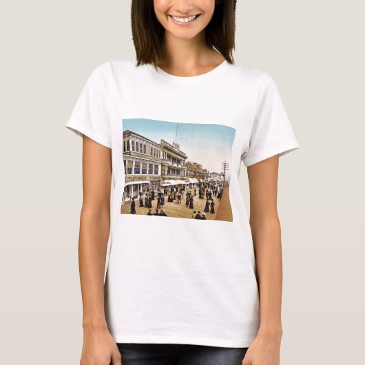 Promenade in Atlantic City 1900 T-Shirt (Vorderseite)