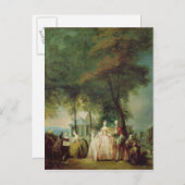 Promenade in Longchamp, c.1760 Postkarte (Vorne/Hinten)