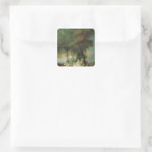 Promenade in Longchamp, c.1760 Quadratischer Aufkleber (Tasche)