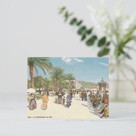 Promenade in Nizza Postkarte (Stehend Vorderseite)