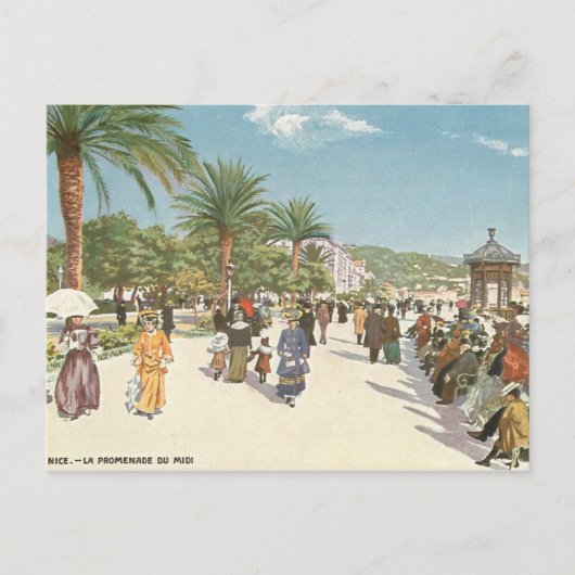 Promenade in Nizza Postkarte (Vorderseite)