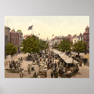 Promenade - Markt-Tag, Taunton, Somerset, England Poster