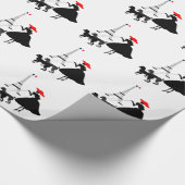 Promenade mit Hunden Geschenkpapier (Ecke)