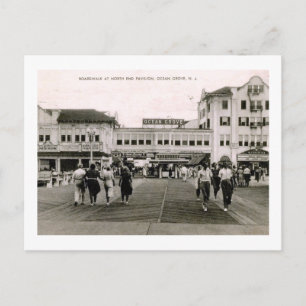 Promenade, Ocean Grove, New Jersey Vintage Postkarte