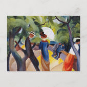 Promenade Park August Makke Postkarte (Vorderseite)