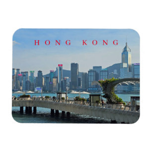 Promenade und Skyline von Hongkong Kühlschrankmagn Magnet