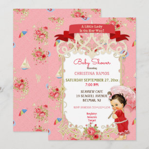 Promenade Victoriana Strand Baby Shower Einladung