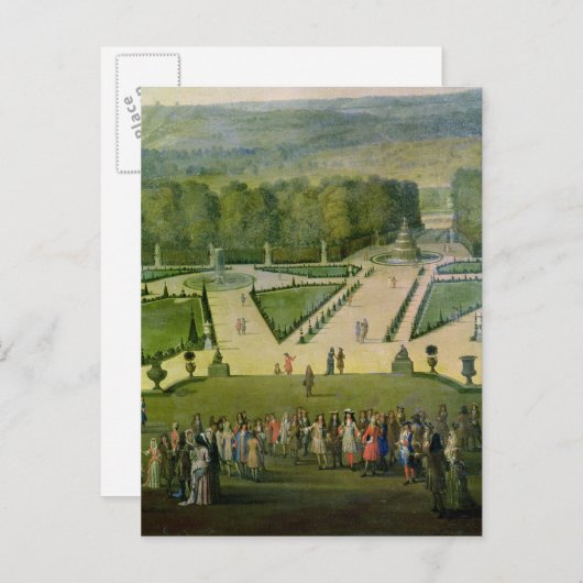 Promenade von Ludwig XIV. durch den Parterre du No Postkarte (Vorne/Hinten)