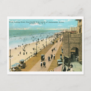 Promenade von The Ambassador, Atlantic City, NJ V Postkarte