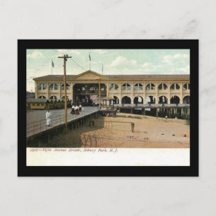 Promenaden-Arcade, Asbury Park, NJ 1907 Vintage Postkarte