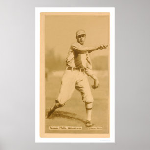 Promenaden-Brown-Leichtathletik-Baseball 1914 Poster