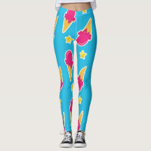 Promenadenfreude: Eiscreme & Sterne Leggings