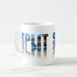 Promenadentext in Kroatien aufgeteilt Kaffeetasse