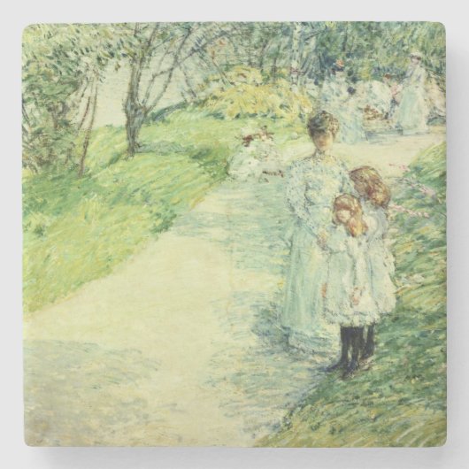 Promenaders im Garten, 1898 Steinuntersetzer (Vorderseite)