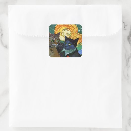 Promesas y sueños quadratischer aufkleber (Tasche)