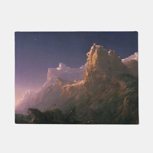 Prometheus Bound (von Thomas Cole) Fußmatte (Vorderseite)