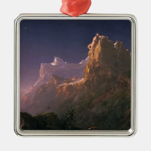 Prometheus Bound (von Thomas Cole) Ornament Aus Metall (Vorne)