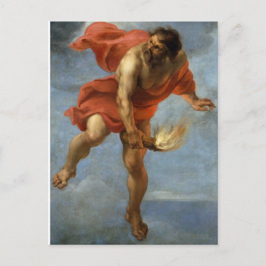 Prometheus Carry Fire Postkarte (Vorderseite)