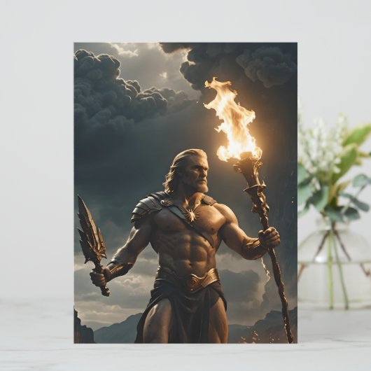 Prometheus Griechische Mythologie Feuerzeuge Karte (Stehend Vorderseite)