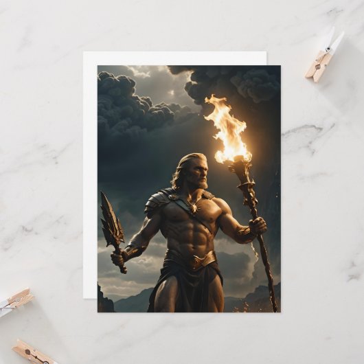 Prometheus Griechische Mythologie Feuerzeuge Karte (Vorderseite/Rückseite Beispiel)