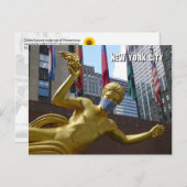 Prometheus mit Gesichtsmaske - NYC-Postkarte Postkarte (Vorne/Hinten)
