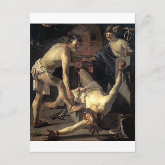 Prometheus wird von Dirck van Baburen verkettet Postkarte (Vorderseite)