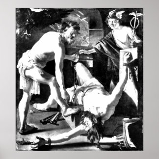 Promethius, gekettet durch Vulkan Poster