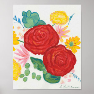PROMISE ROSE Elegantes Blumenplakat Poster